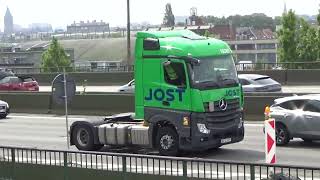 Euro Truck Action from Antwerp Belgium E19  Exclusive Viewing!!