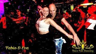 Bachata social dance by Fabio \u0026 Eva (B.O.S /Bachata On Saturday)