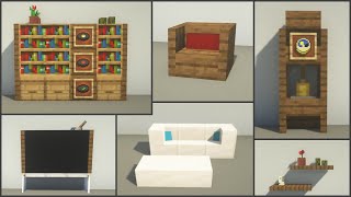 Minecraft: All Living Room Decorations! [Fast Turorial]