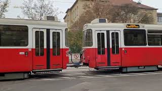 Wien: Rotundenallee - Wittelsbachstraße. Tram nr. 4032+1457, route 1