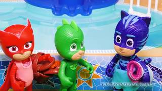 Romeo Hides Pool from PJ Masks and Minions