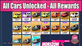 Forza Horizon 5 All Cars Unlocked - All Car Collection Rewards in 2023