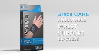 Grace CARE 加強護腕 穿戴方式 GC-WB222 Wrist Strap Support