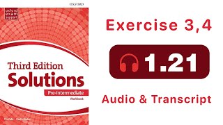 Solutions Pre-Intermediate Workbook audio 1.21 (Exercise 3,4)