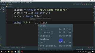 How to create a list and tuple with comma separated numbers in Python