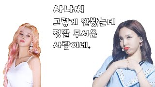 사나씨 정말 무서운 사람이네 _ 야망언니 폭행하는 김사나 _ 사나의 숨겨진 위험성  [TWICE] #트와이스 나연 사나