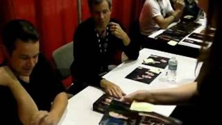 James Marsters signing our Buffy Box Set