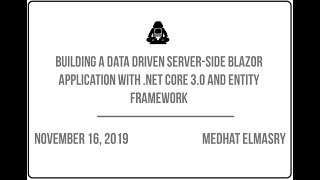 Building a data driven server-side Blazor application with .NET Core 3.0 and Entity Framework