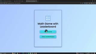 Math Game with Leaderboard Using PHP and MySQL with Source Code