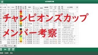 第２０回チャンピオンズカップ　メンバー考察