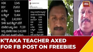 Teacher Accused Of Breaching Service Rule,  Sidda Govt Muzzling Free Speech?