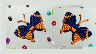 Butterfly macrame keychain,gantungan kunci kupu tali satin,Bros,souvenir,Bros,brooch,pelangi shop