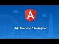 Add Bootstrap 5 to Angular
