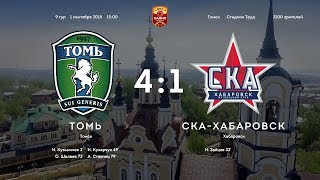 Томь - СКА-Хабаровск - 4:1. Олимп-Первенство ФНЛ-2018/19. 9-й тур