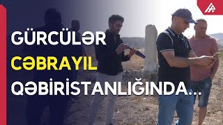 Gürcü jurnalistlər erməni vandalizminə məruz qalmış Cəbrayıl şəhər qəbiristanlığına baş çəkiblər