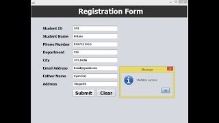 How To validate Registration Form In Java Netbeans