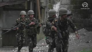 Philippine military in Marawi at work