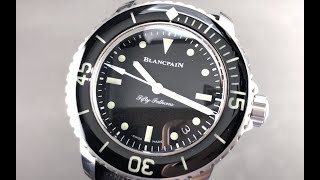 Blancpain Fifty Fathoms Nageurs de Combat Automatic Dive Watch 5015E-1130-B52A Watch Review