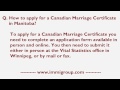 How To Apply For A Canadian Marriage Certificate In Manitoba?