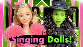 WICKED Mattel Singing Elphaba and Glinda Dolls UNBOXING \u0026 Review!!💚🩷