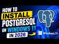 How to Install PostgreSQL on Windows 11 (2026) | PostgreSQL for Beginners | pgAdmin Installation