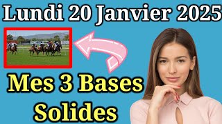 Lundi 20/01 Pronostics Quinté + PMU: Découvrez mes Bases Incontournables + Chevaux de Complément|