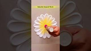 White / Safed Rangoli Design for Navratri || Navratri Special Unique White Rangoli Design #shorts