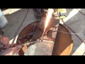 Basic gas welding on a muffler, then on some scrap