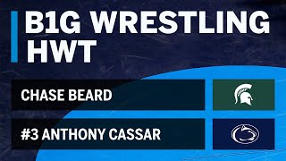 HWT: #3 Anthony Cassar (Penn State) vs. Chase Beard (Michigan State) | Big Ten Wrestling