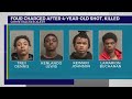 Four charged after 4-year-old girl shot and killed