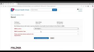 Sending an appointment request