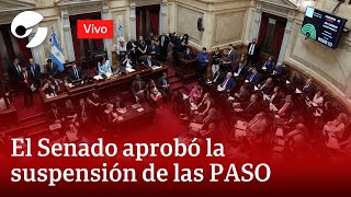 EN VIVO: EL SENADO APROBÓ LA SUSPENSIÓN DE LAS PASO | Críticas a Milei por el escándalo cripto