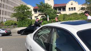 Auditing the USA-Glenn Cerio Walks into the street after Sentencing to avoid fans