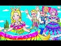 Paper Dolls Dress Up - Rich vs Poor Rapunzel and Prince Falls In Love - Barbie Story & Craft