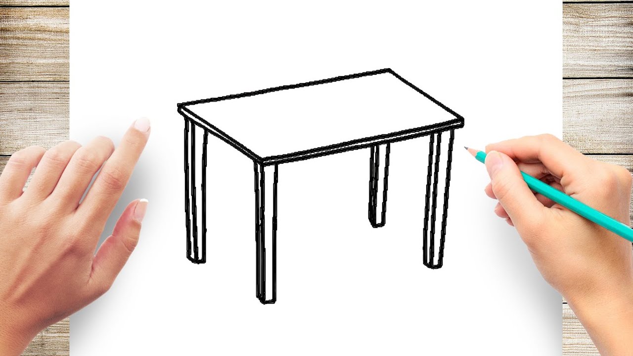 Pencil Drawing Of Table