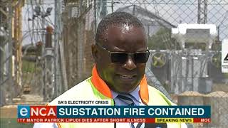 Substation fire contained