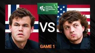 Magnus Carlsen vs Hans Moke Niemann | FIDE World Blitz Championship 2024 | Quarterfinals - Game 2