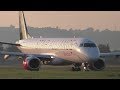 Austrian Airlines Embraer 195 *Star Alliance livery* sunrise takeoff at Graz Airport | OE-LWH