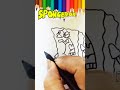 cara menggambar mudah spongebob cartoon drawing step by step drawing shorts fypシ゚ art