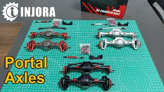 Injora Metal Front \u0026 Rear Portal Axles Unboxing