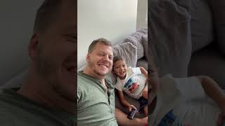 Dad teach 2 yr old burp moment 🤪 #gross #family #cute #cool #fun #funny #reels #healthy #belching