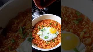 Trying Shin Red Super Spicy Ramen #shorts #koreannoodles #ytshorts #youtube