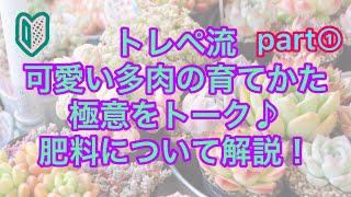 🔰トレペ流！多肉のイロハ・極意についてトーク①肥料編♡多肉植物♡多肉屋torepe♡トレペ