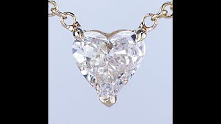 0.87CT 14KT YELLOW GOLD HEART SHAPED PENDANT DIAMOND NECKLACE (PART 2)