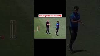 Shane warne and Rashid khan bowling in one frame #cricket #shanewarne #rashidkhan #legends