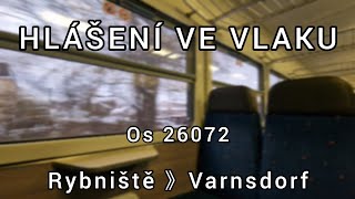 Hlášení ve vlaku Os 26072