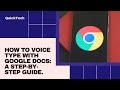 Voice typing with Google Workspace