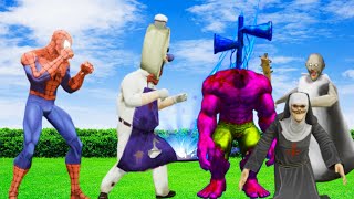 Evil Nun vs Granny vs Piggy Roblox vs Cartoon Mouse vs Ice Scream Man vs Venom vs Rainbow Blue