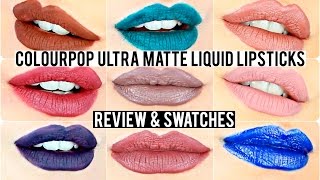 Colourpop Ultra Matte Liquid Lipsticks Swatches & Review | KatesBeautyStation