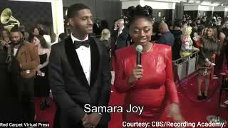 Let's Question??? #SamaraJoy LIVE on the Red Carpet at the #Grammys!